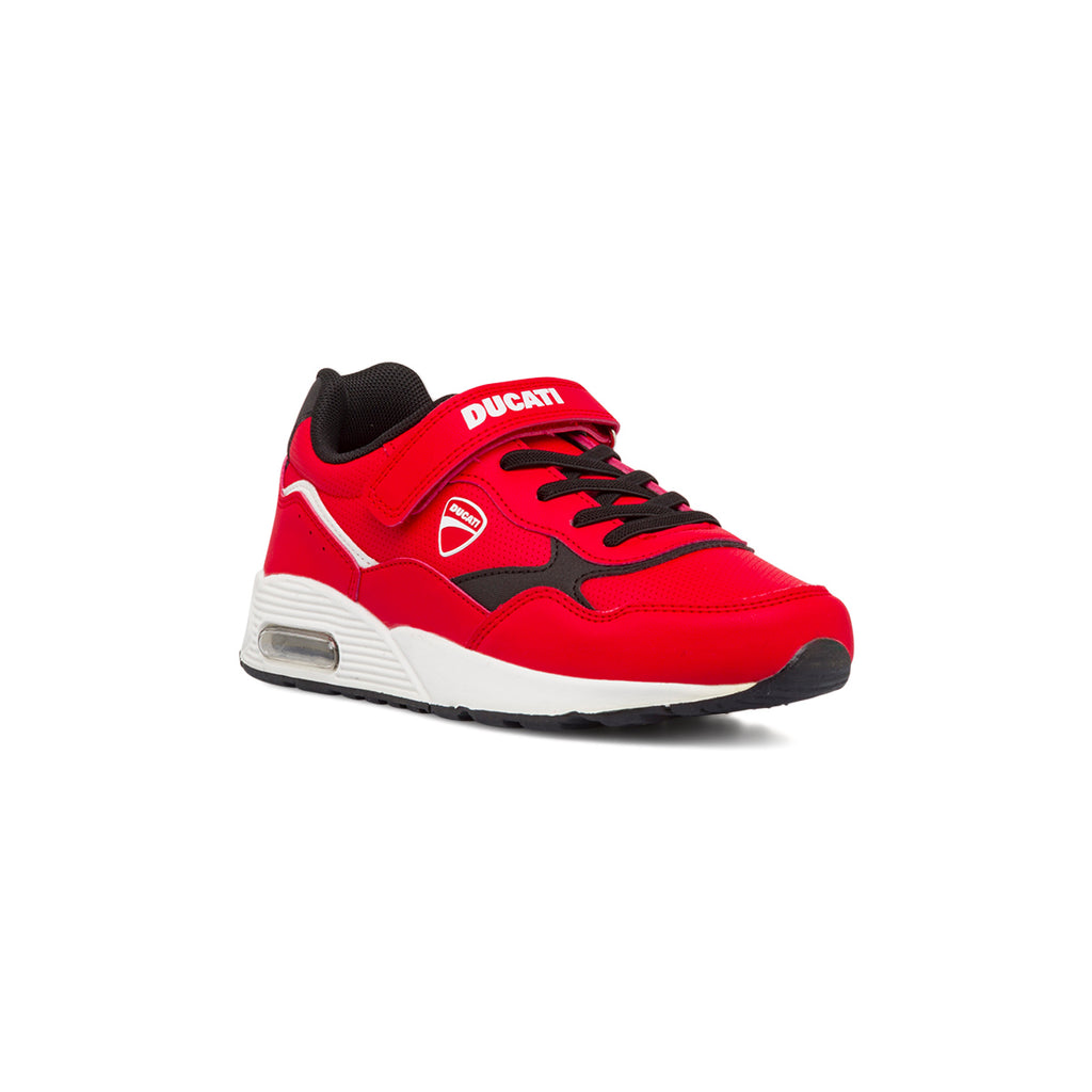 Sneakers rosse da ragazzo con suola air Ducati Roller 2