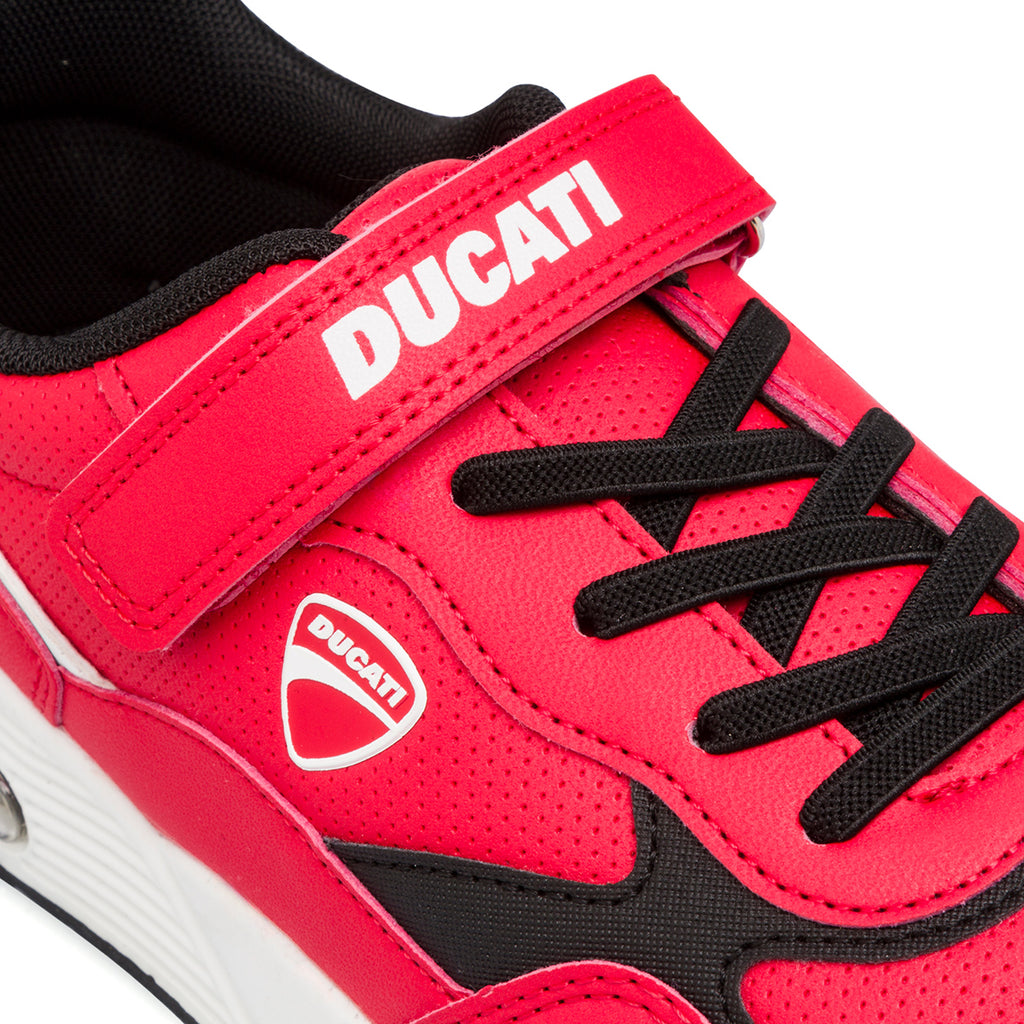 Sneakers rosse da ragazzo con suola air Ducati Roller 2