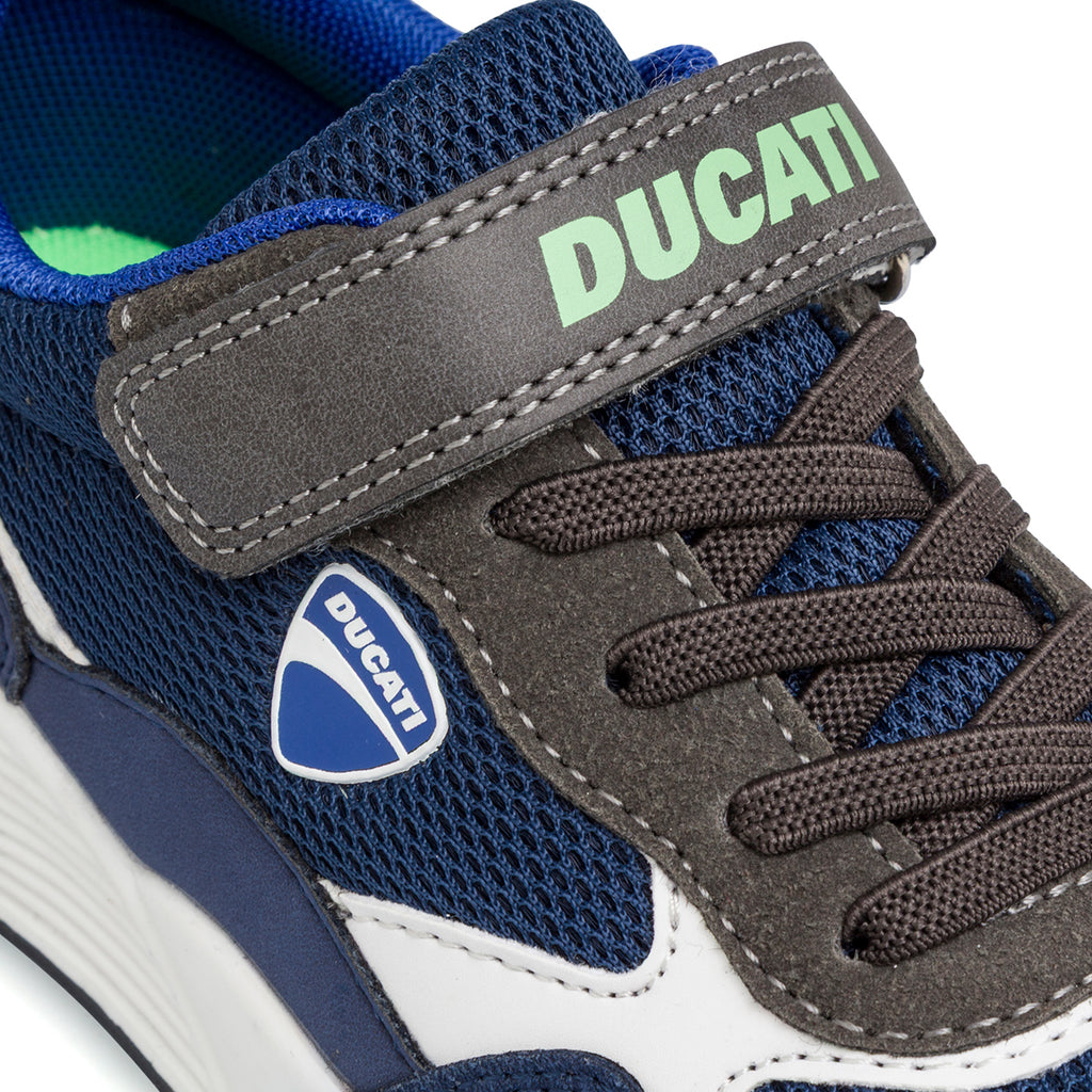 Sneakers blu da Ragazzo in tessuto mesh Ducati