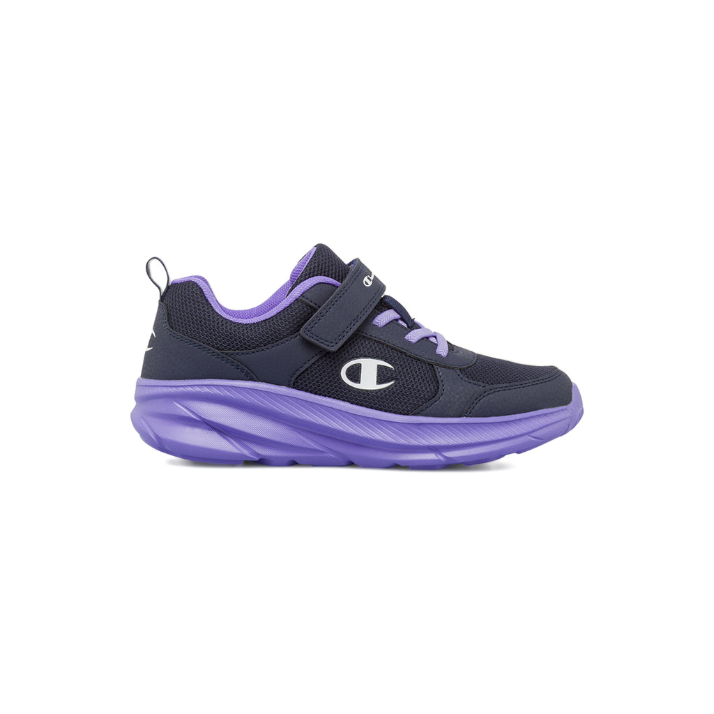 Sneakers blu da bambina con strappo Champion