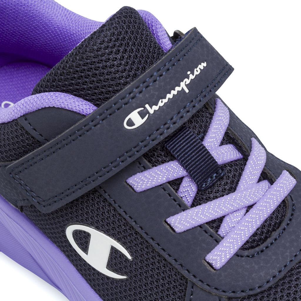 Sneakers blu da bambina con strappo Champion