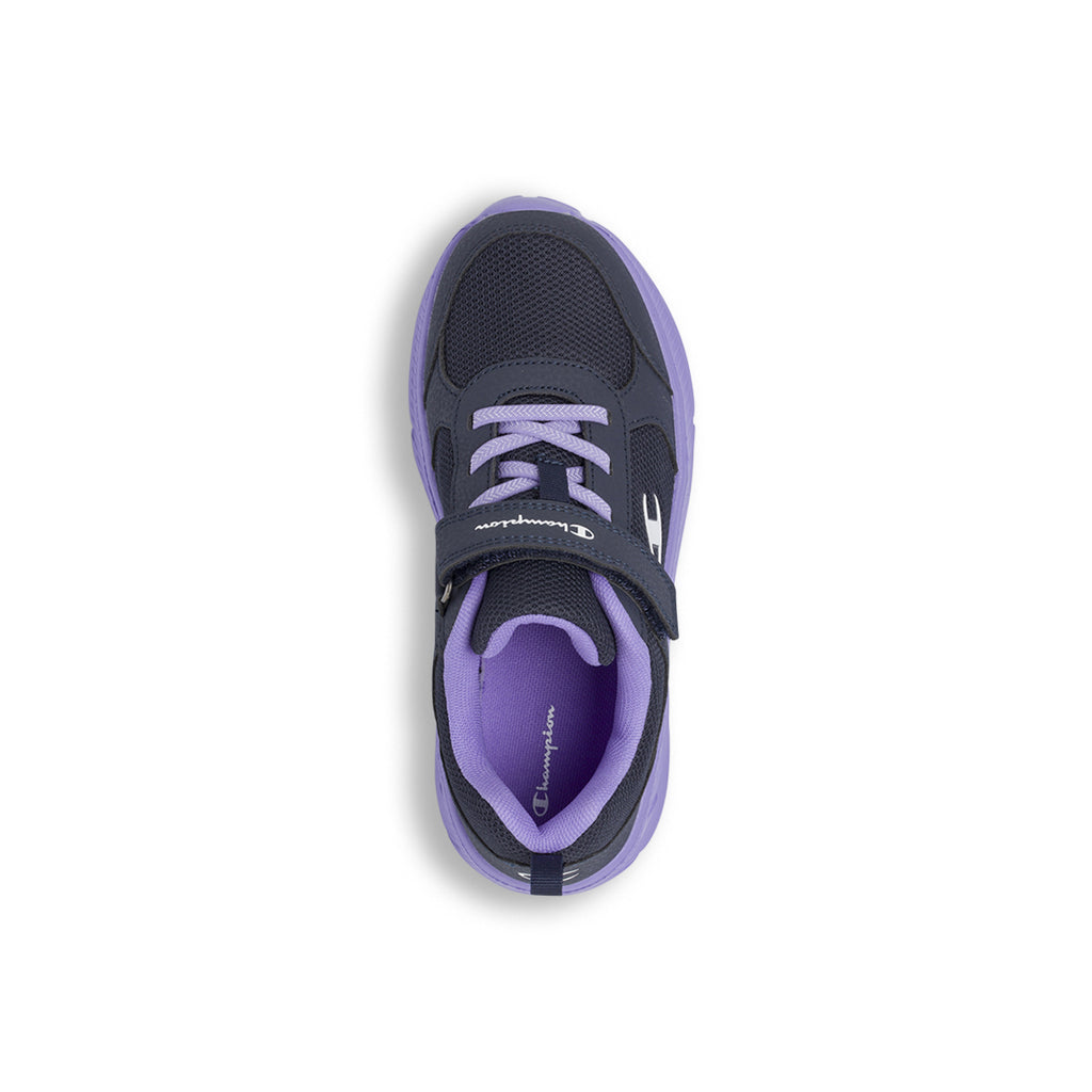 Sneakers blu da bambina con strappo Champion