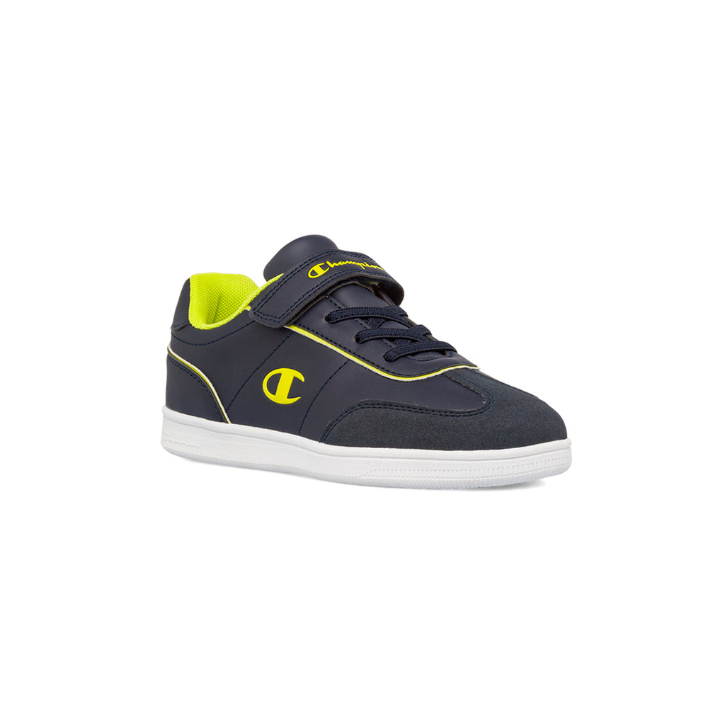 Sneakers da bambino blu navy e verde fluo Champion Prestige