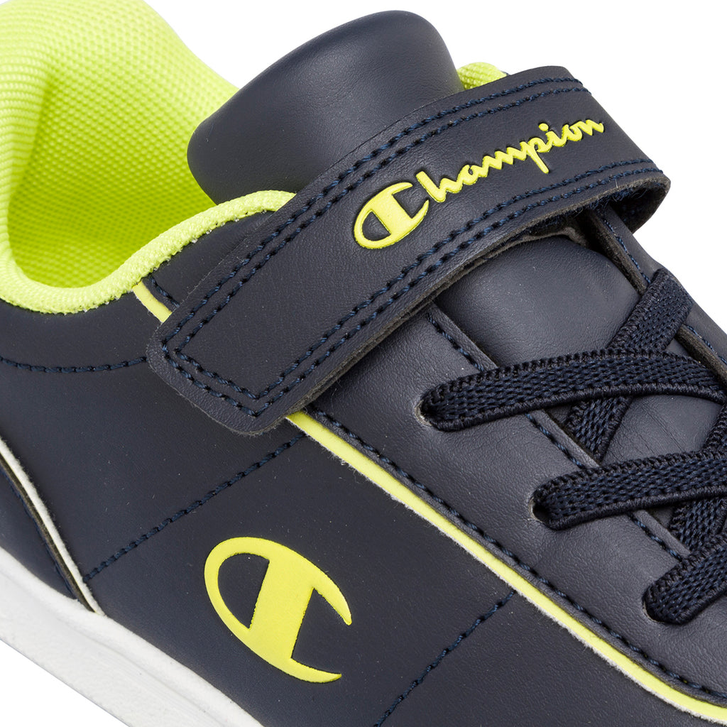 Sneakers da bambino blu navy e verde fluo Champion Prestige