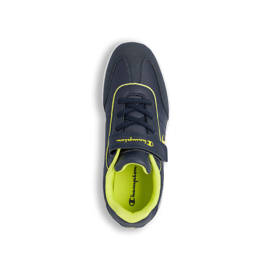 Sneakers da bambino blu navy e verde fluo Champion Prestige