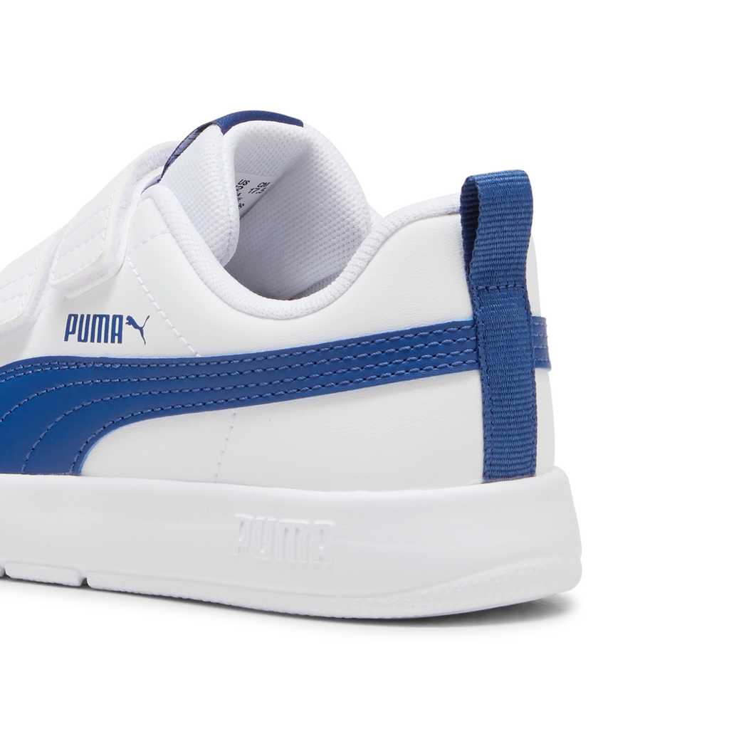Sneakers bambino bianche con dettagli blu Puma Courtflex v3