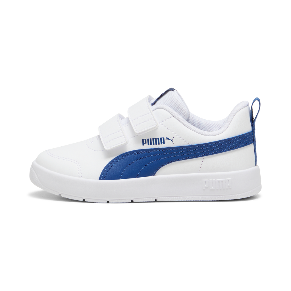 Sneakers bambino bianche con dettagli blu Puma Courtflex v3