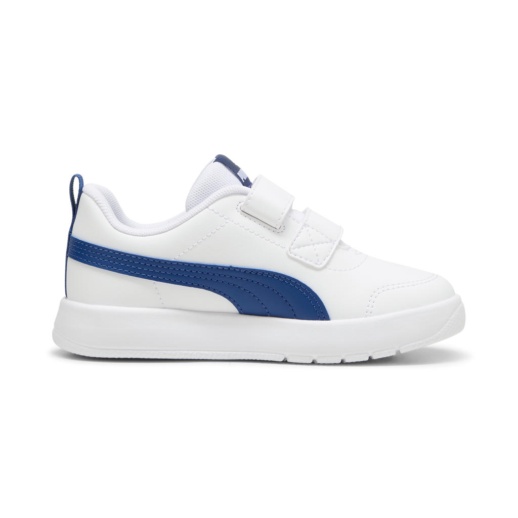 Sneakers bambino bianche con dettagli blu Puma Courtflex v3