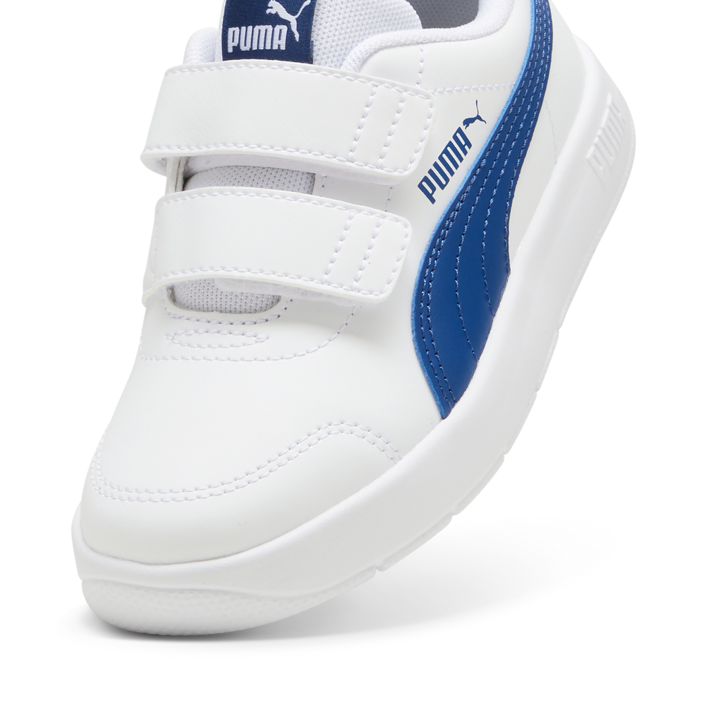 Sneakers bambino bianche con dettagli blu Puma Courtflex v3