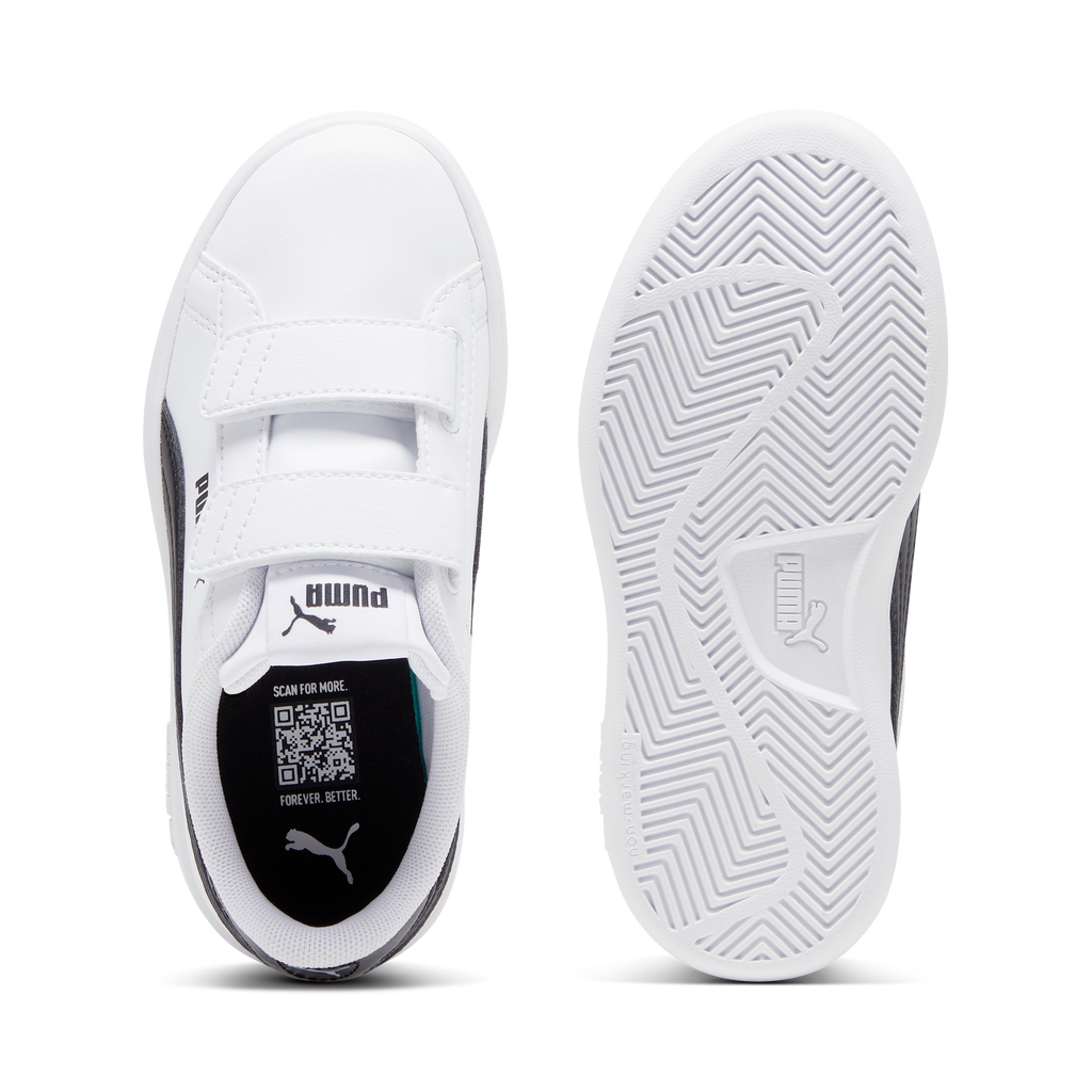 Sneakers bambino bianche con dettagli neri Puma Smash 3.0
