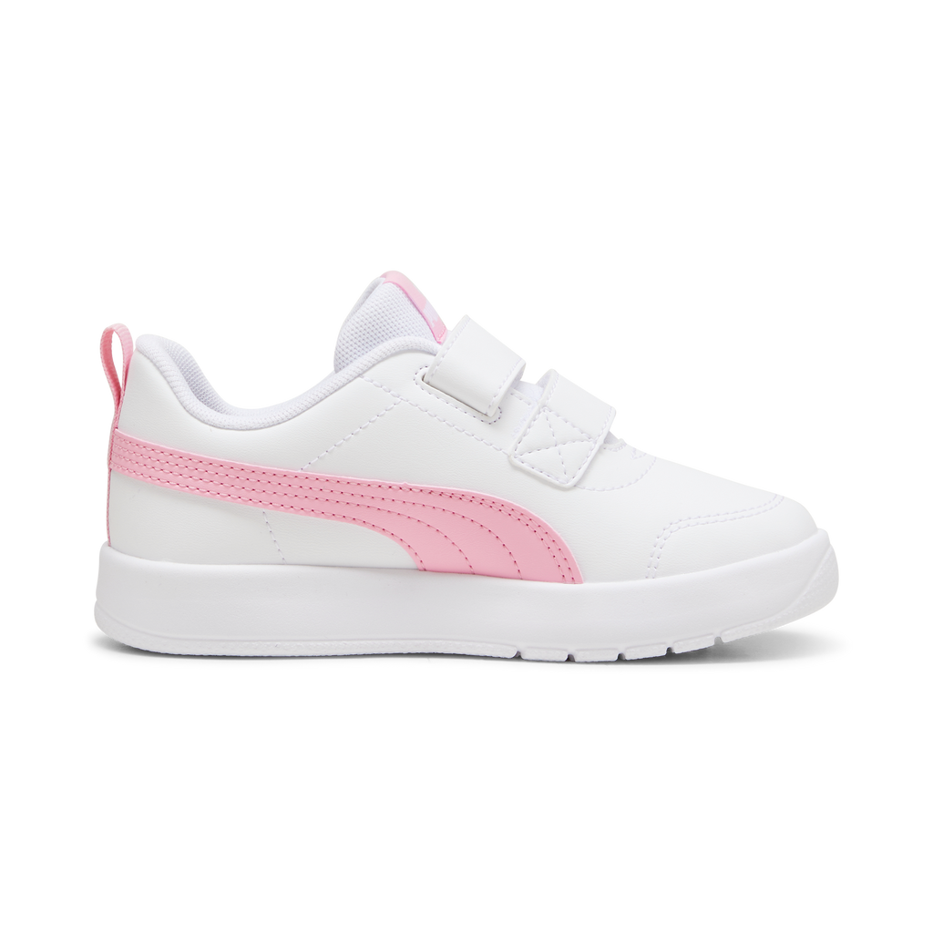 Sneakers bambina bianche con dettagli rosa Puma Courtflex v3