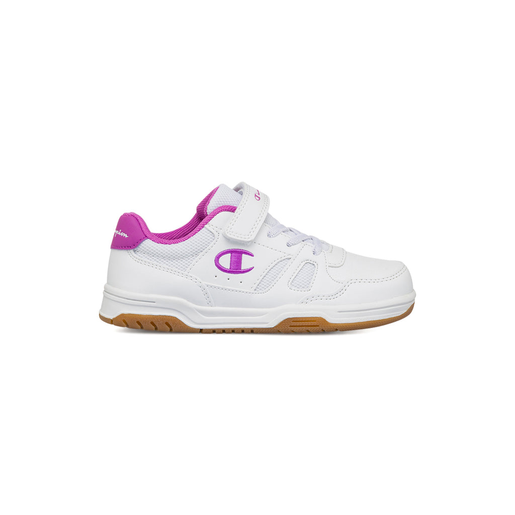 Sneakers da bambina bianche con dettagli viola Champion PS Low