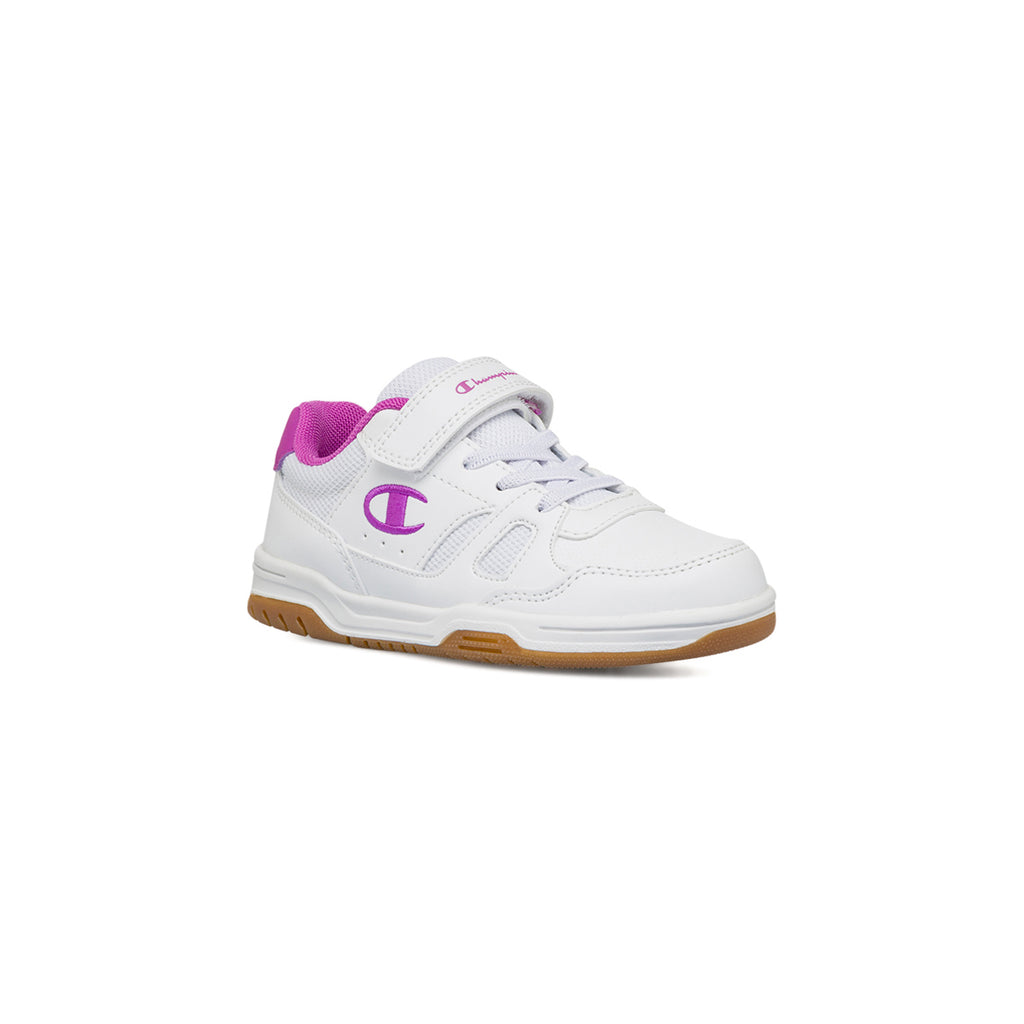 Sneakers da bambina bianche con dettagli viola Champion PS Low