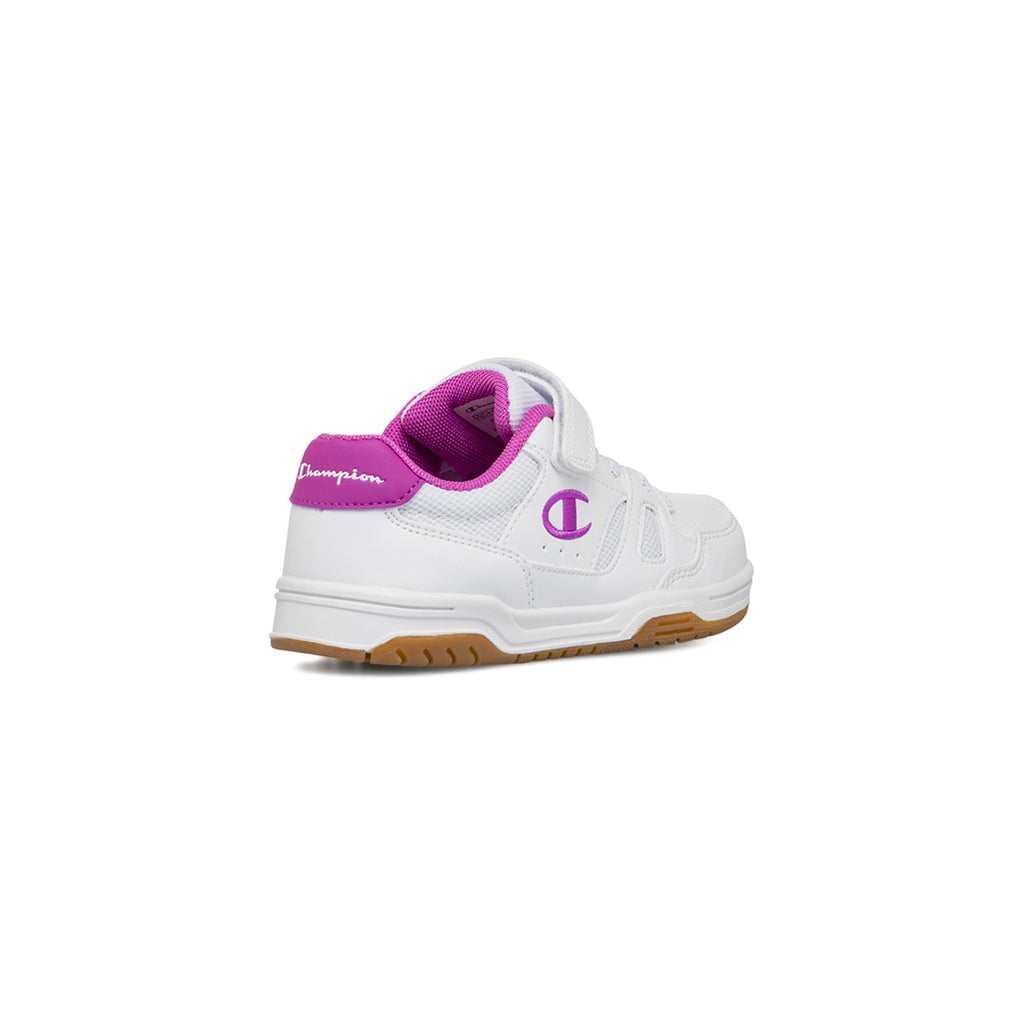 Sneakers da bambina bianche con dettagli viola Champion PS Low