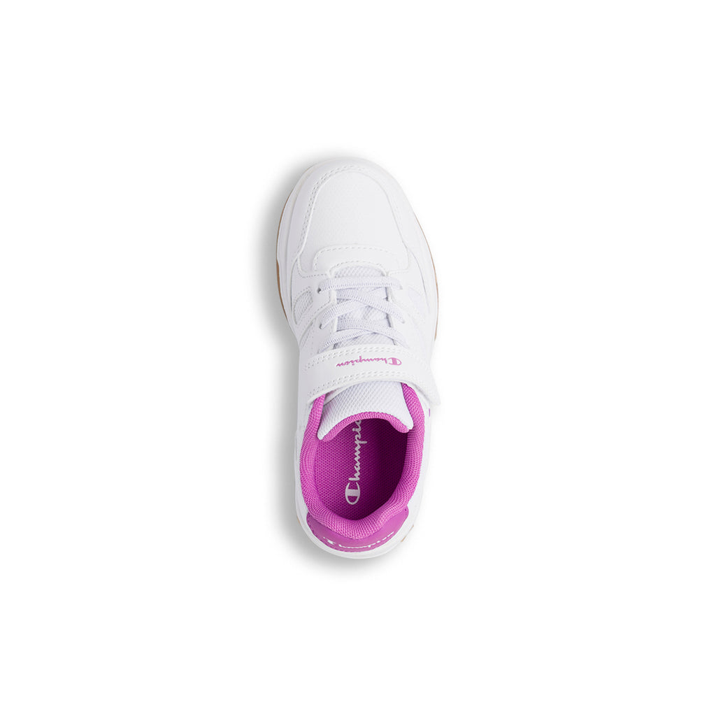 Sneakers da bambina bianche con dettagli viola Champion PS Low