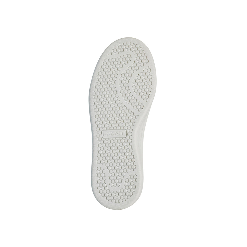 Sneakers bianche da bambino Ducati con dettagli verdi