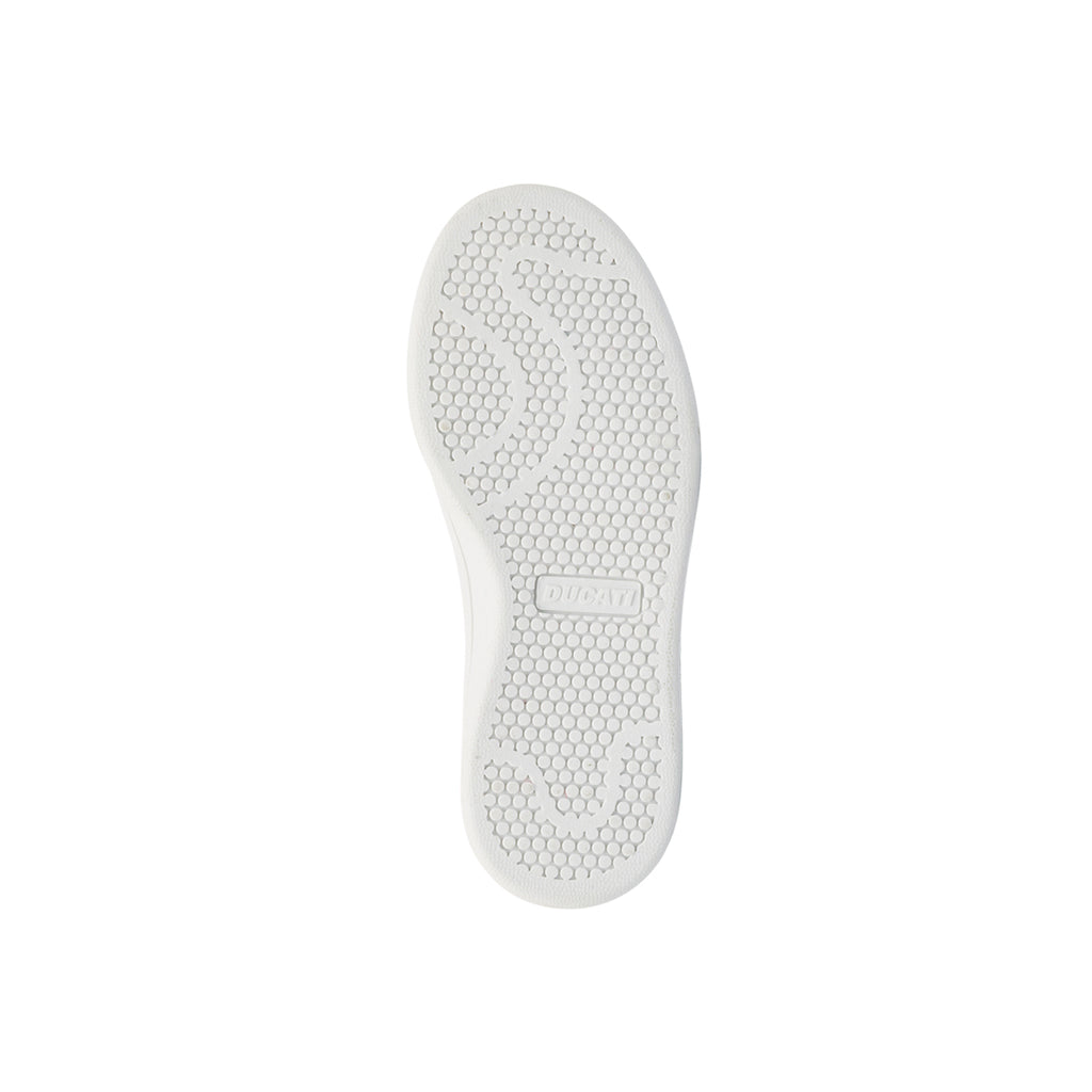 Sneakers bianche da Bambino con dettagli rossi e Strappo Ducati