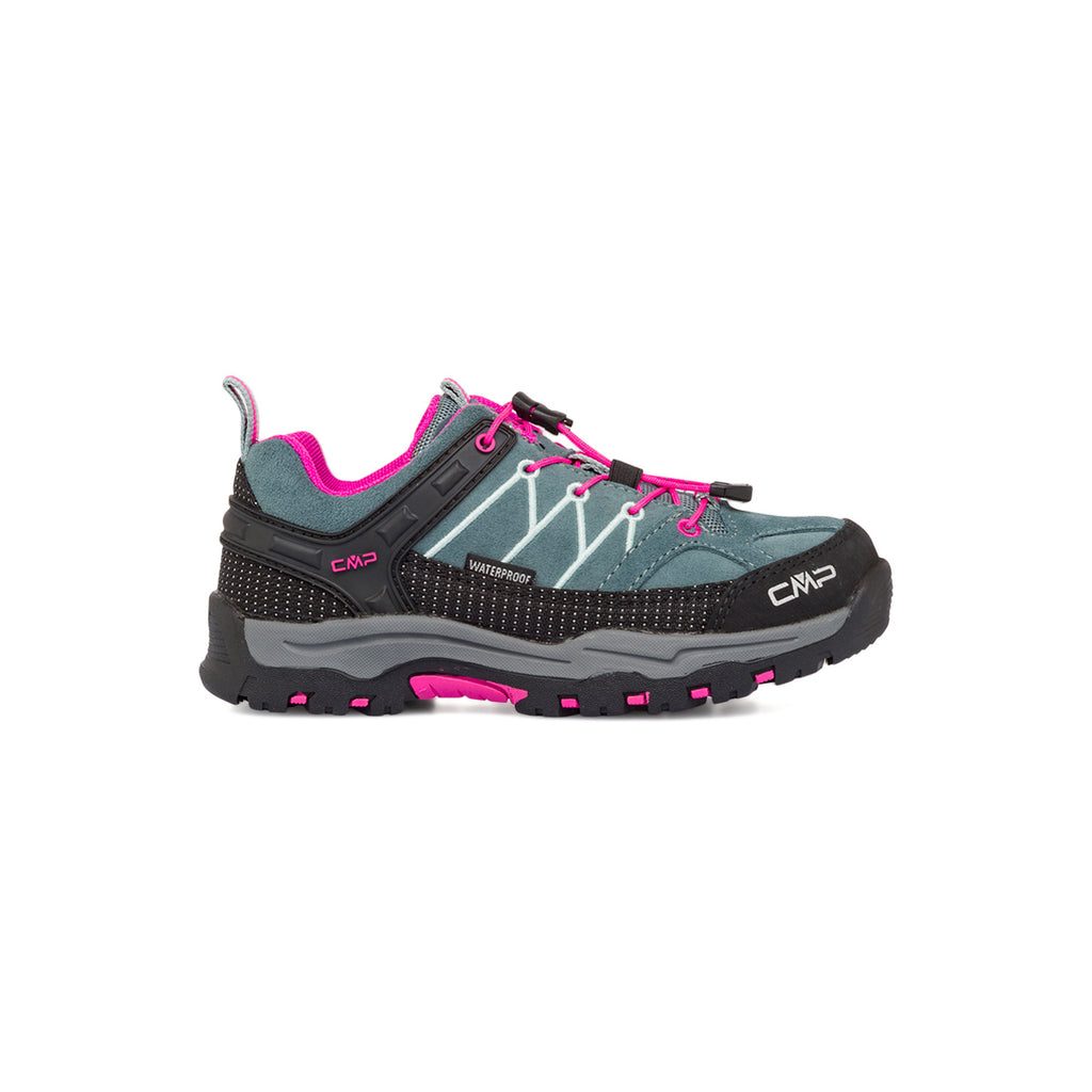 Scarpe da trail running da ragazza rosa e grigie waterproof CMP