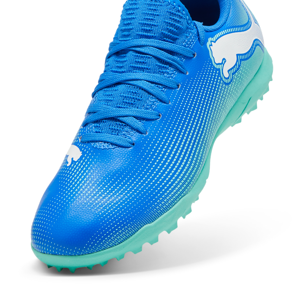Scarpe da calcetto da ragazzo per terreni sintetici blu Puma Future 7