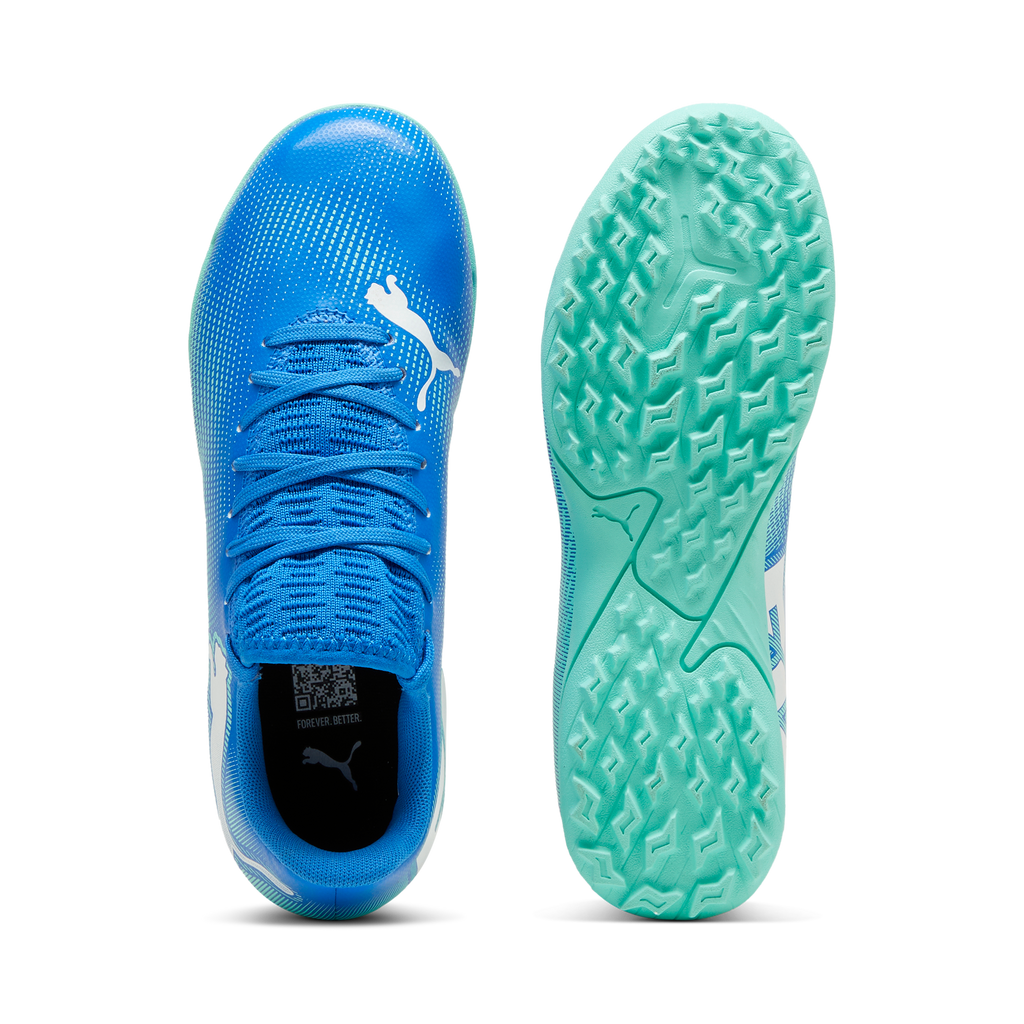 Scarpe da calcetto da ragazzo per terreni sintetici blu Puma Future 7