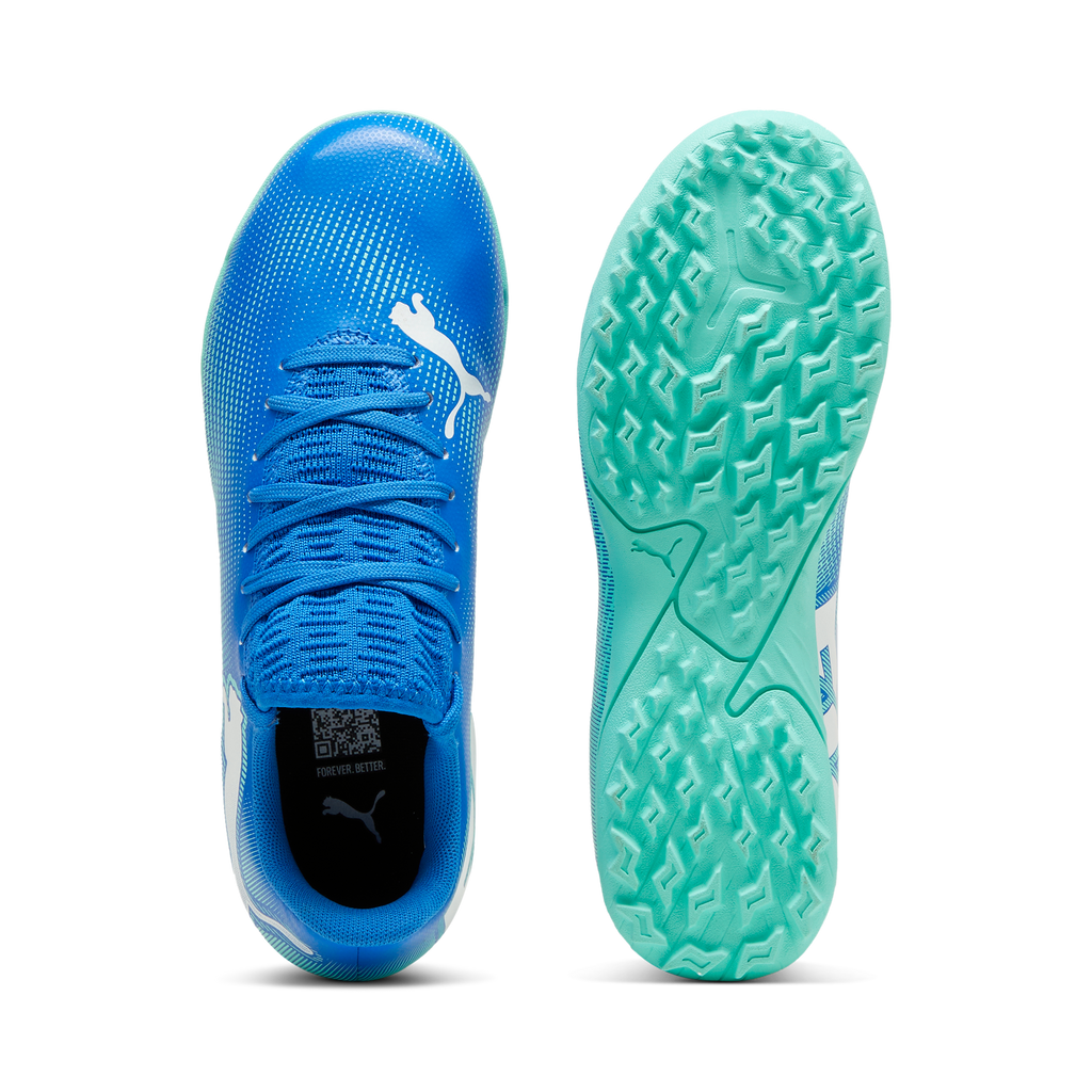 Scarpe da calcetto da ragazzo per terreni sintetici blu Puma Future 7