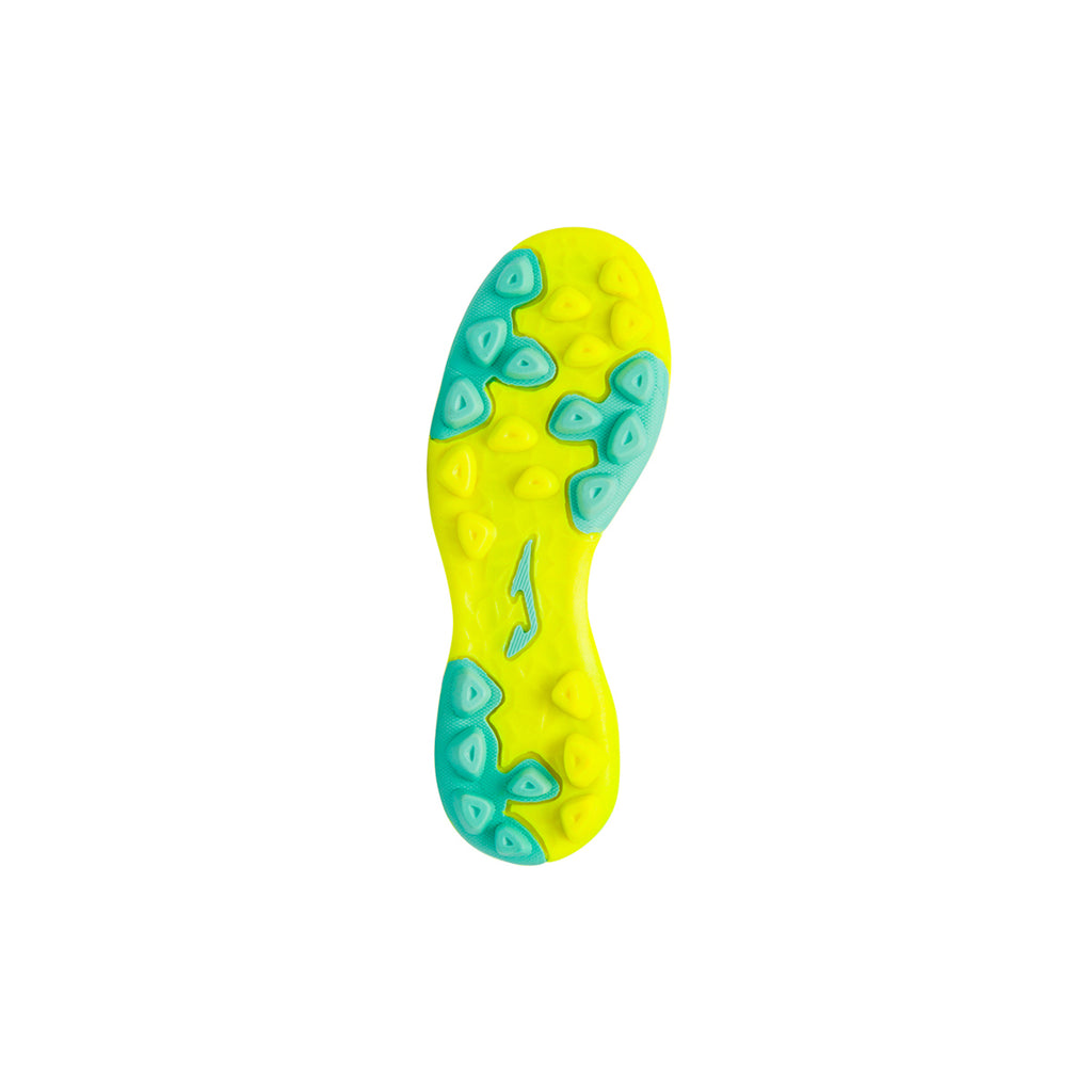 Scarpe da calcio da bambino giallo fluo con logo Joma Toledo