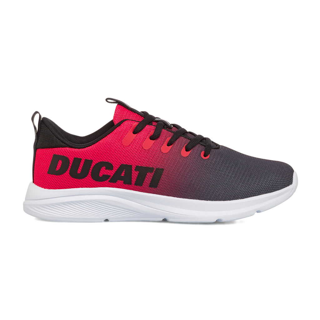 Sneakers da ragazzo nere e rosse con logo Ducati