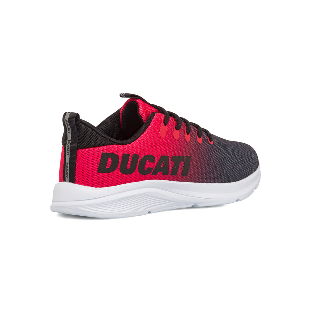 Sneakers da ragazzo nere e rosse con logo Ducati