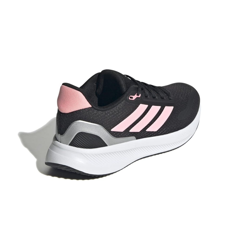 Scarpe da ginnastica nere e rosa da ragazza con logo adidas Runfalcon 5
