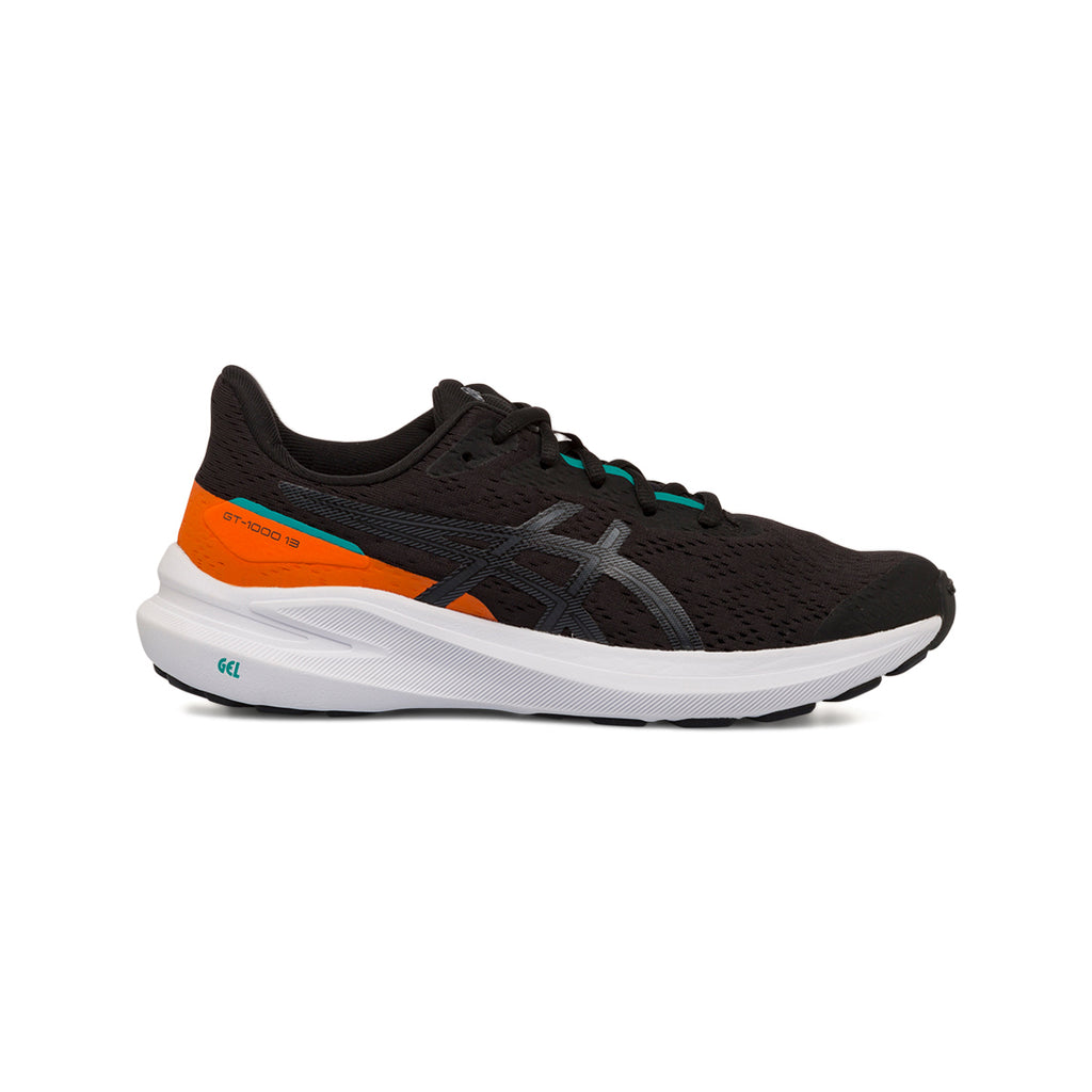 Scarpe da ginnastica nere da Ragazzo con logo e dettaglio Arancione Asics