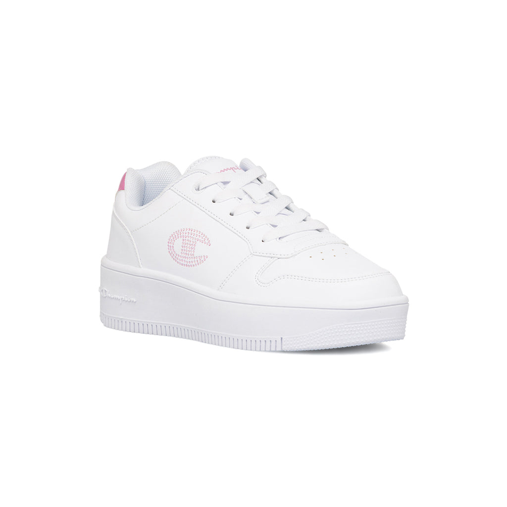 Sneakers da ragazza bianche con dettaglio glitter Champion Rebound Platform