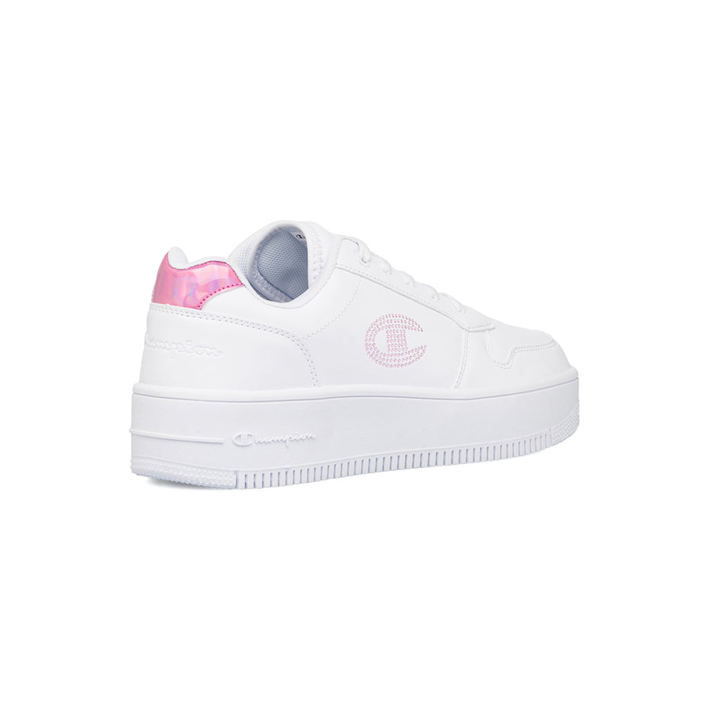Sneakers da ragazza bianche con dettaglio glitter Champion Rebound Platform