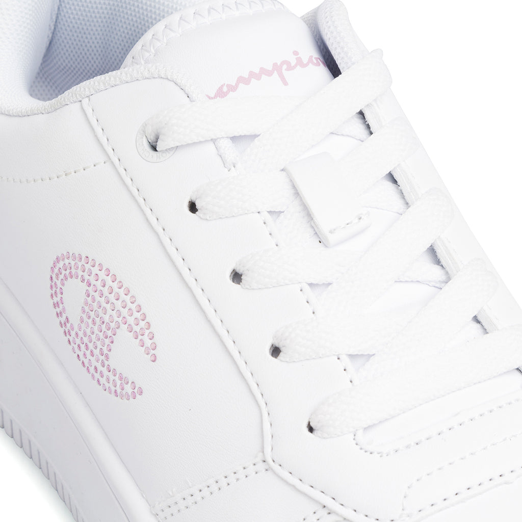 Sneakers da ragazza bianche con dettaglio glitter Champion Rebound Platform