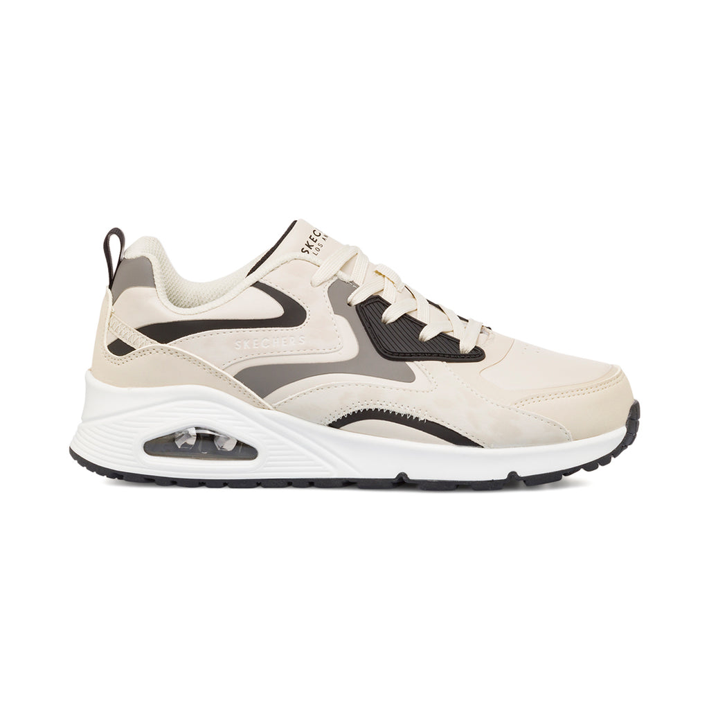 Sneakers beige da ragazzo con suola ad aria Skechers Uno Gen1