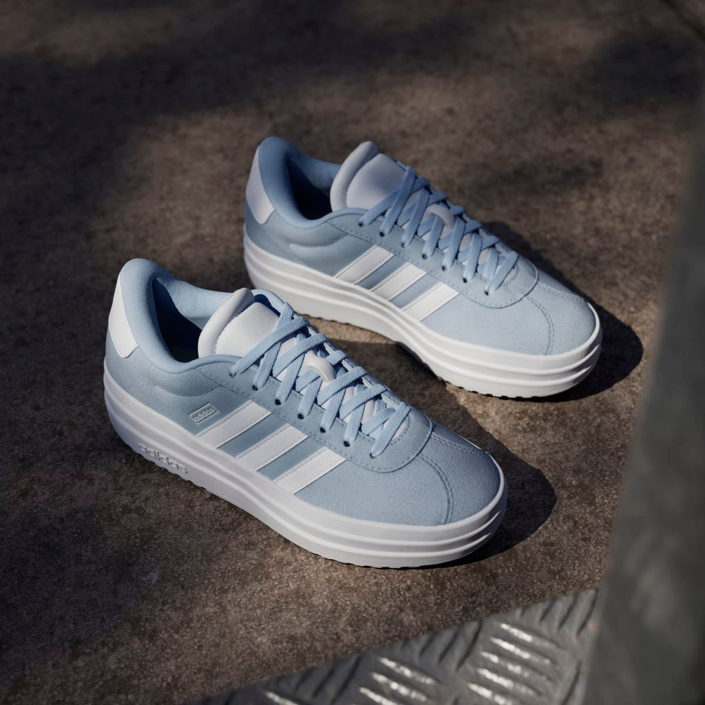 Sneakers con suola platform azzurre da Ragazza VL COURT BOLD adidas