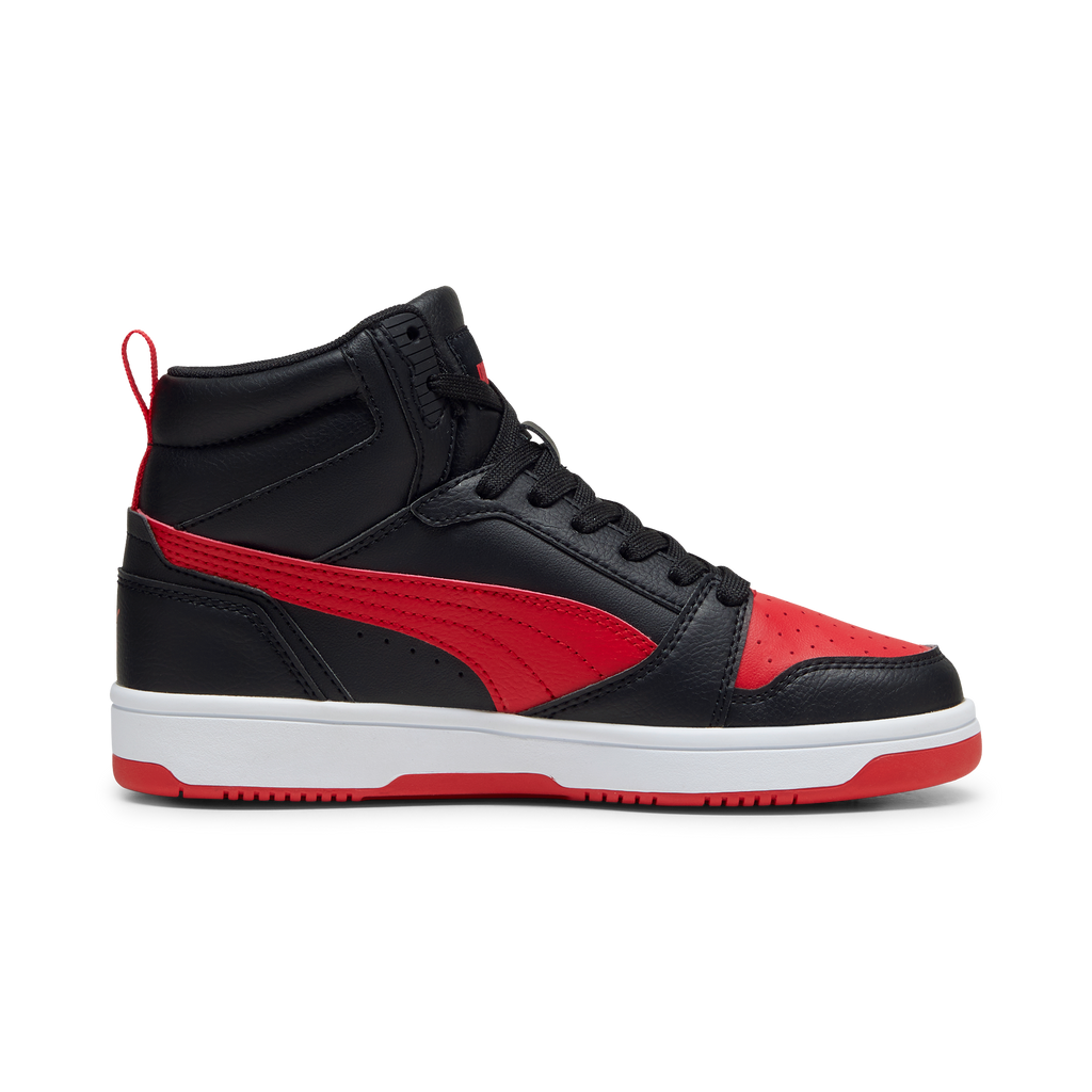 Sneakers alte da ragazzo nere con dettagli rossi Puma Rebound V6