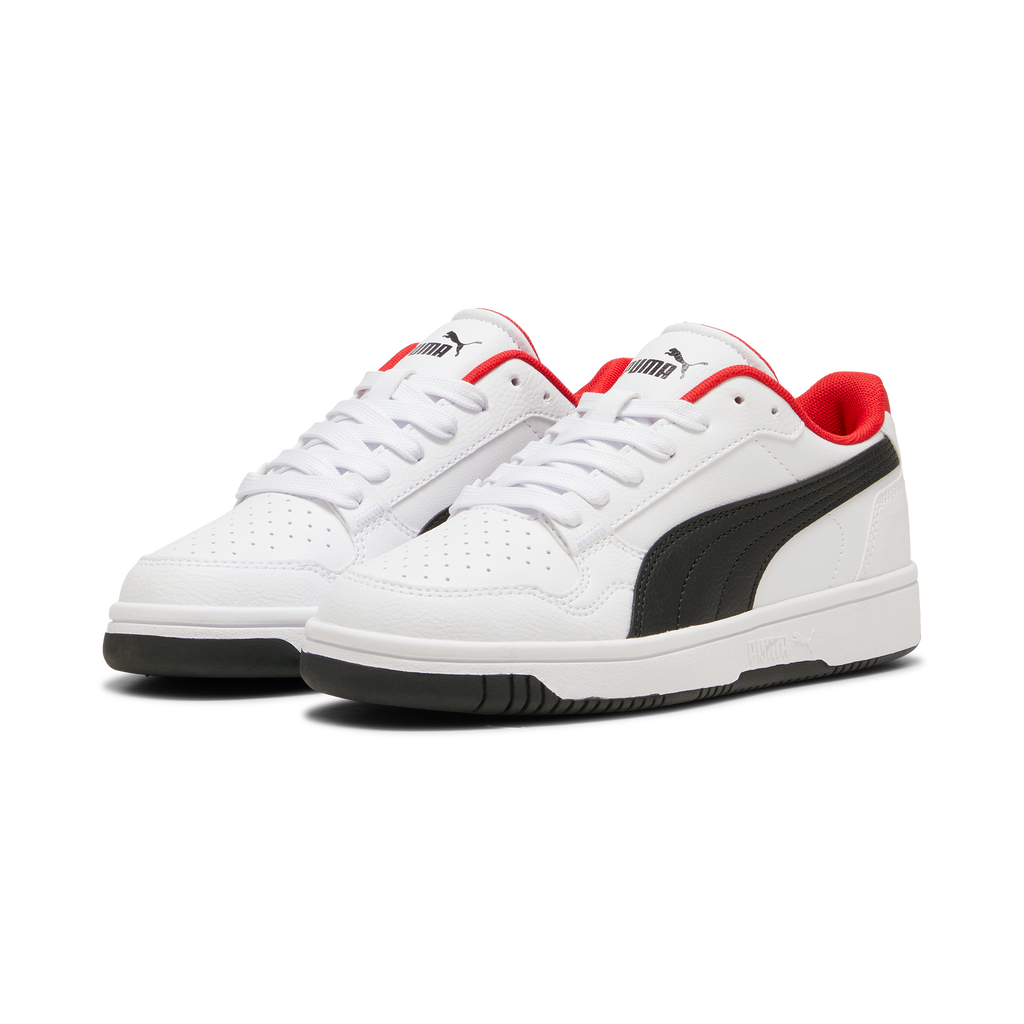 Sneakers da ragazzo bianche con inserti rossi e neri Puma Reb-L