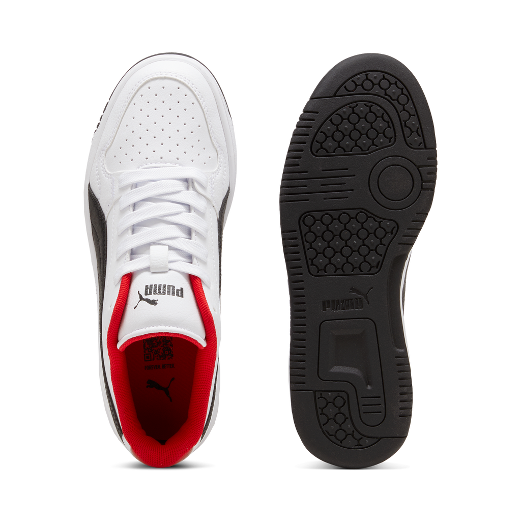 Sneakers da ragazzo bianche con inserti rossi e neri Puma Reb-L
