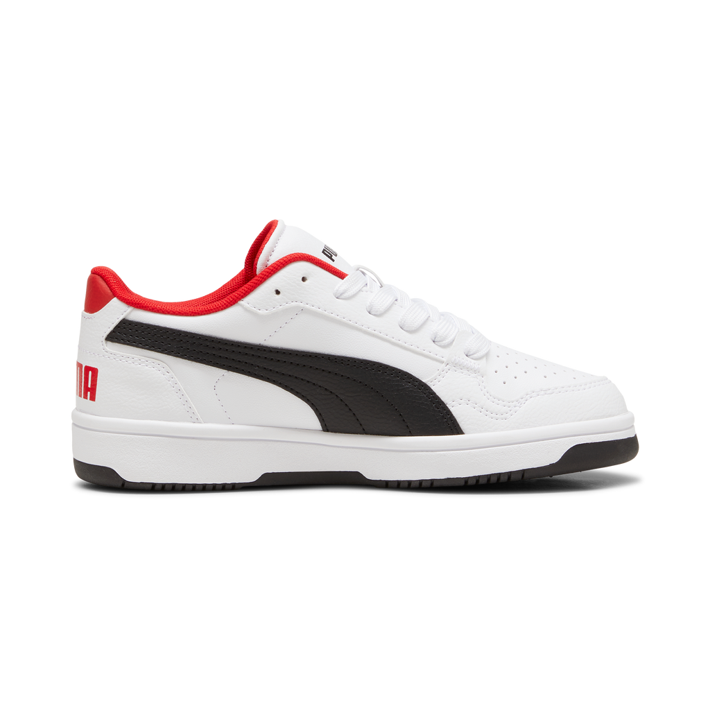 Sneakers da ragazzo bianche con inserti rossi e neri Puma Reb-L