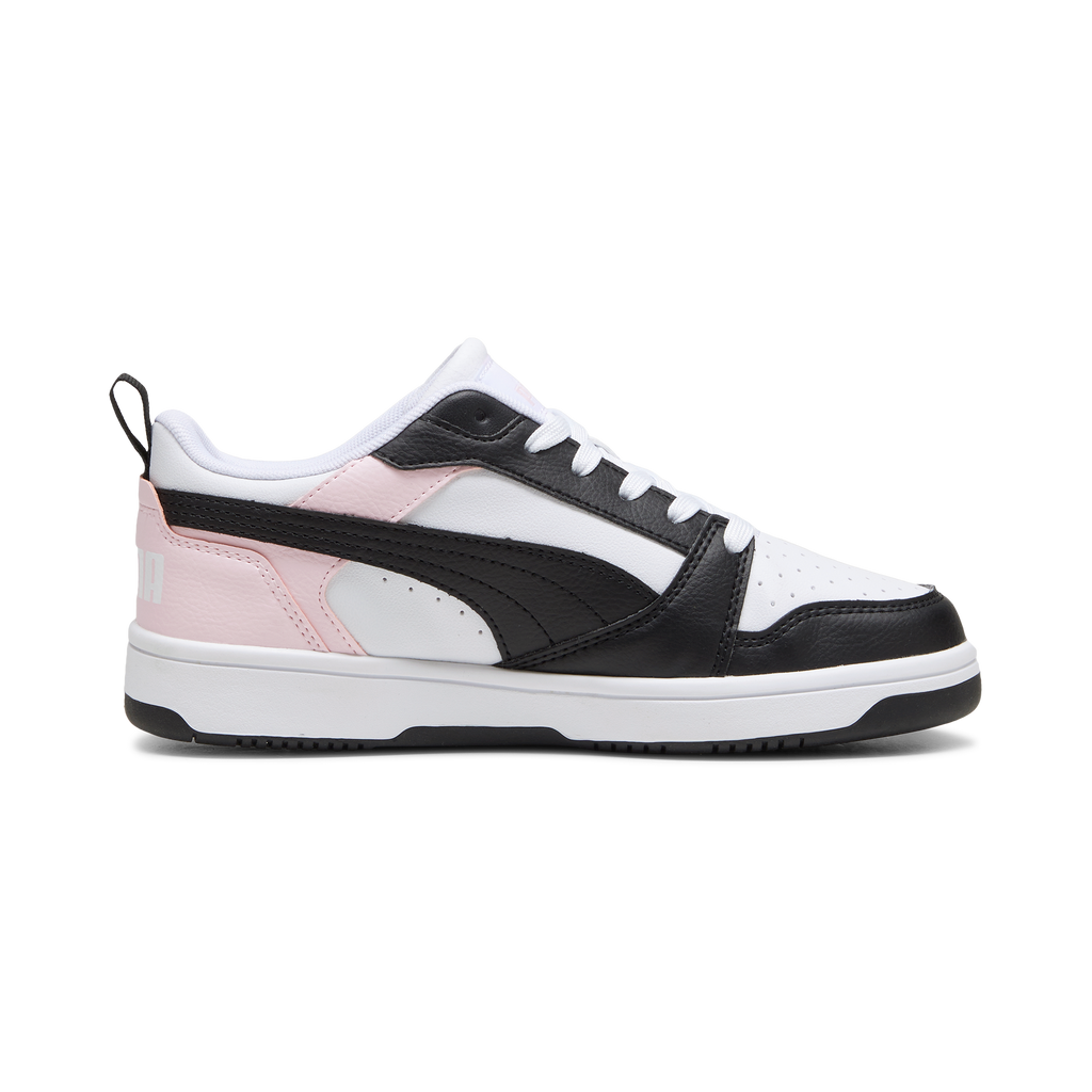 Sneakers da ragazza bianche e nere con dettagli rosa Puma Rebound V6