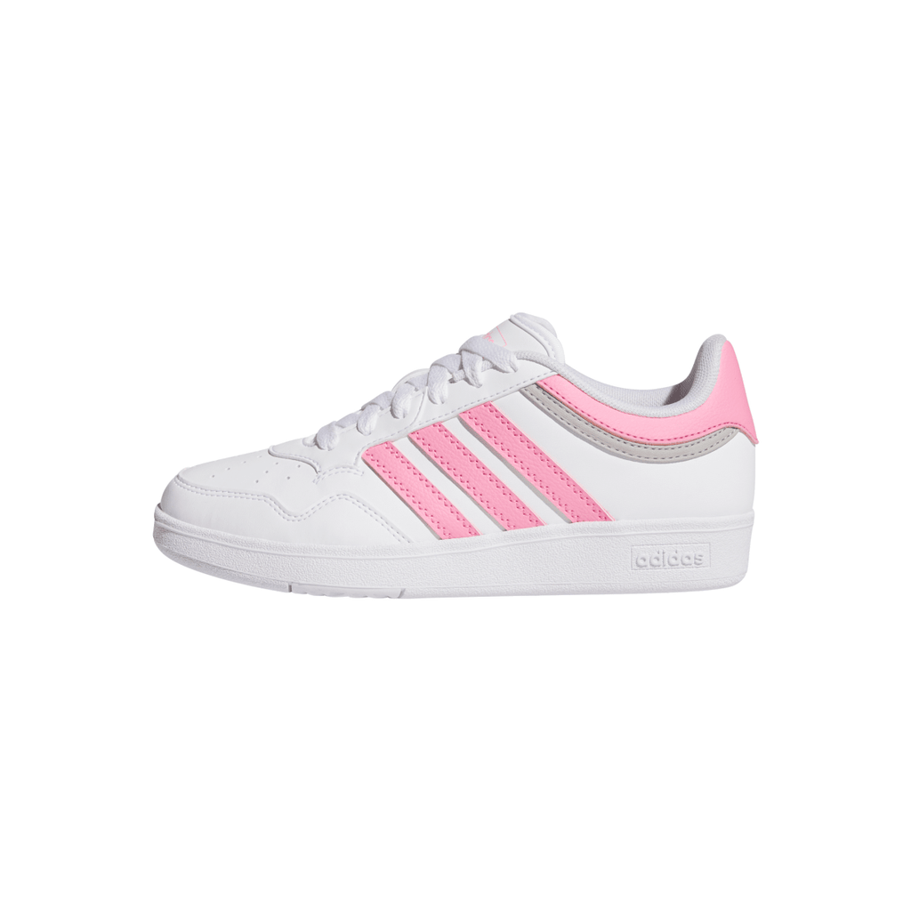 Sneakers bianche con inserti rosa e grigi da Ragazza adidas Hoops 4.0