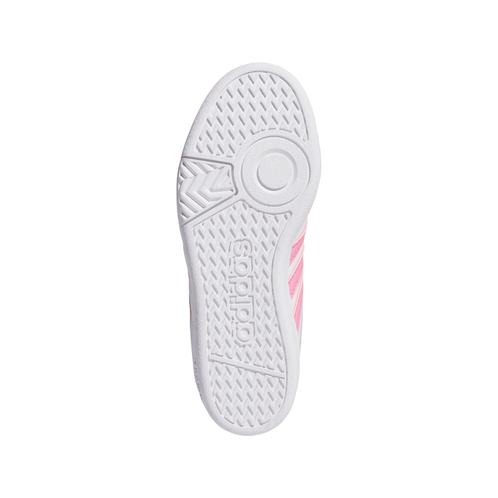 Sneakers bianche con inserti rosa e grigi da Ragazza adidas Hoops 4.0