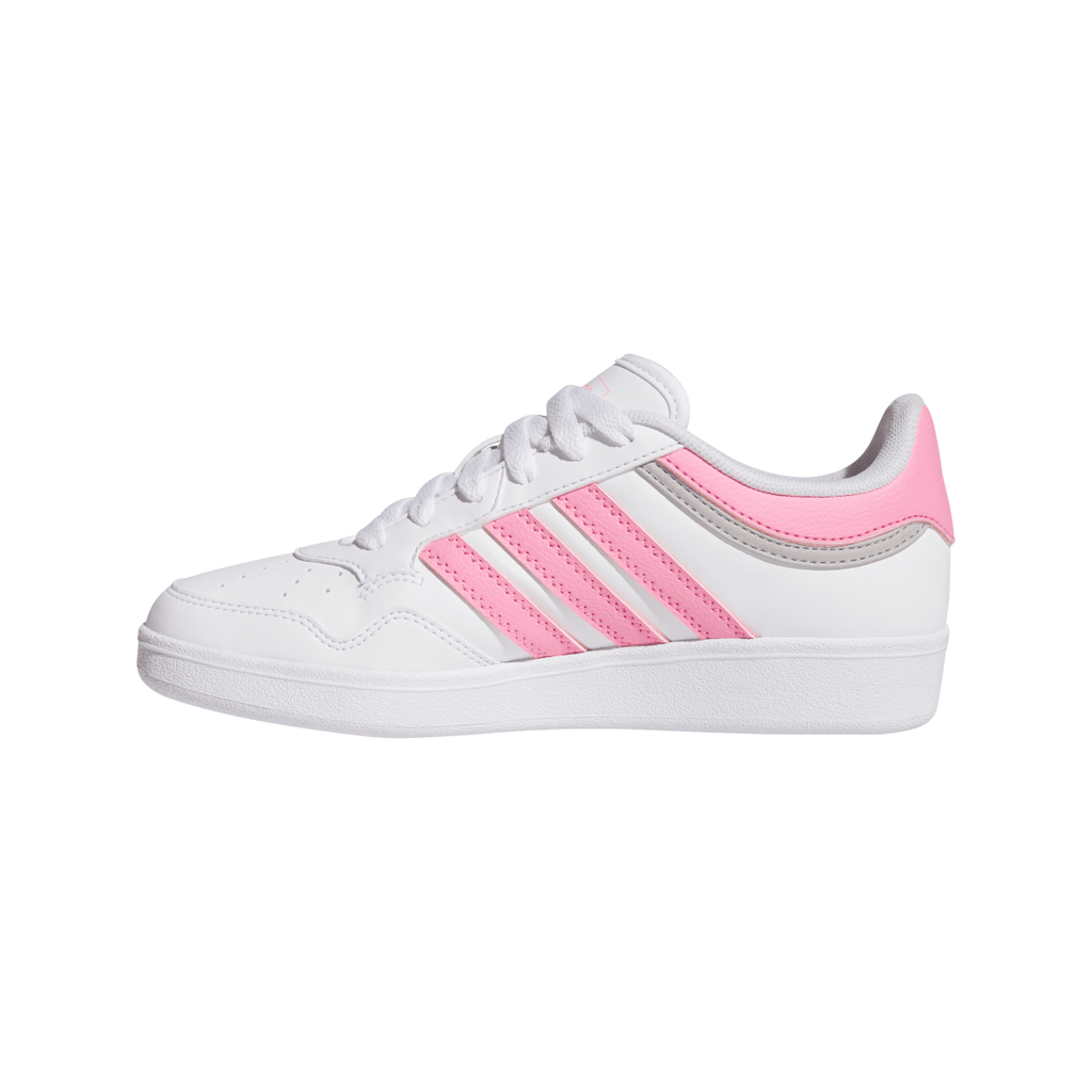 Sneakers bianche con inserti rosa e grigi da Ragazza adidas Hoops 4.0