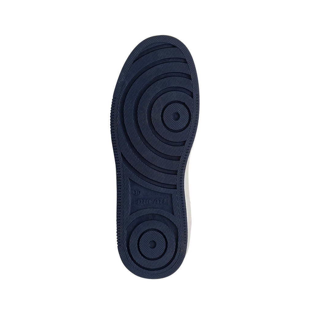 Sneakers alte bianche e blu da Ragazzo con strappo Ducati