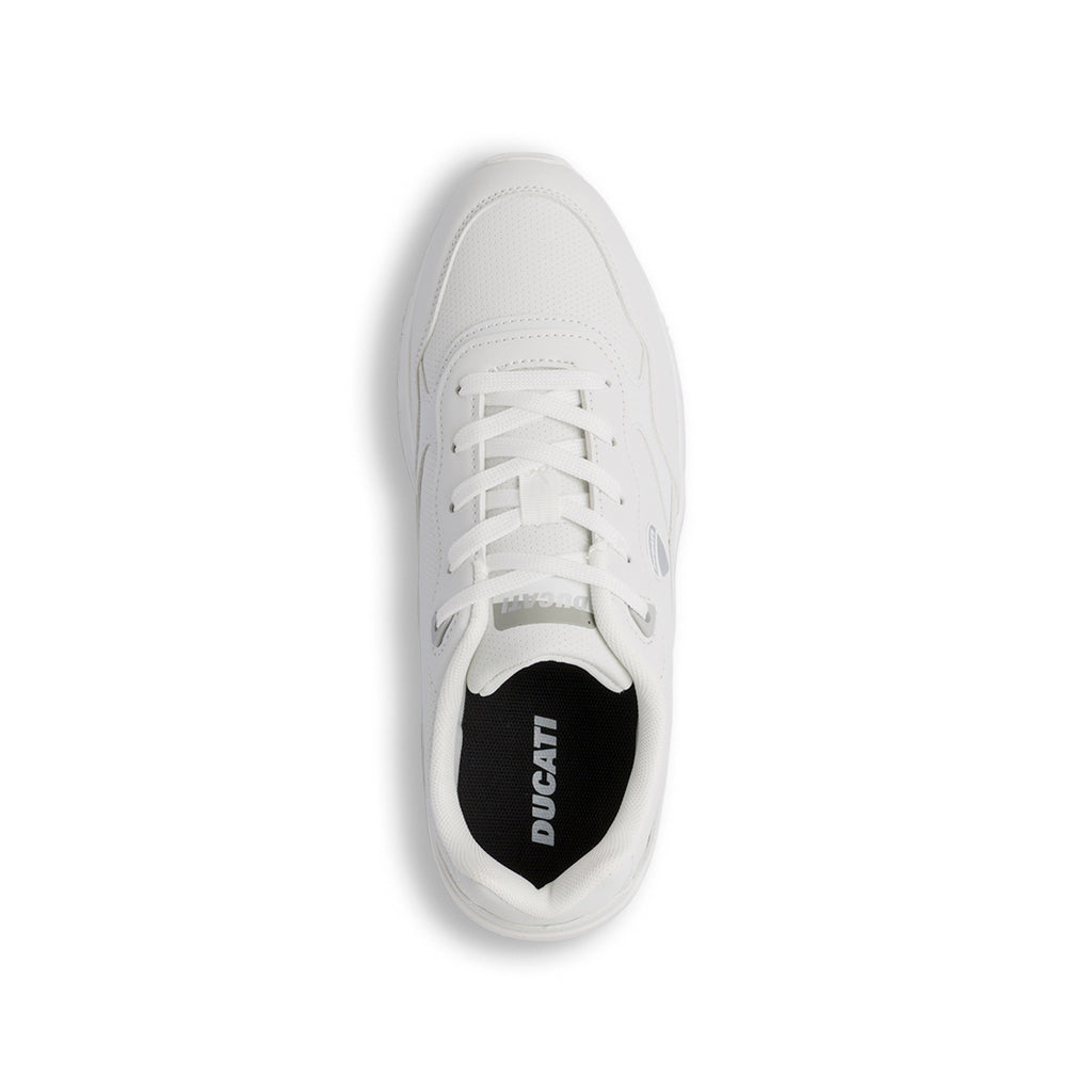 Sneakers bianche da ragazzo con ammortizzazione ad aria Ducati