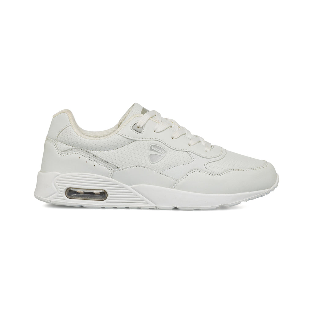 Sneakers bianche da ragazzo con ammortizzazione ad aria Ducati