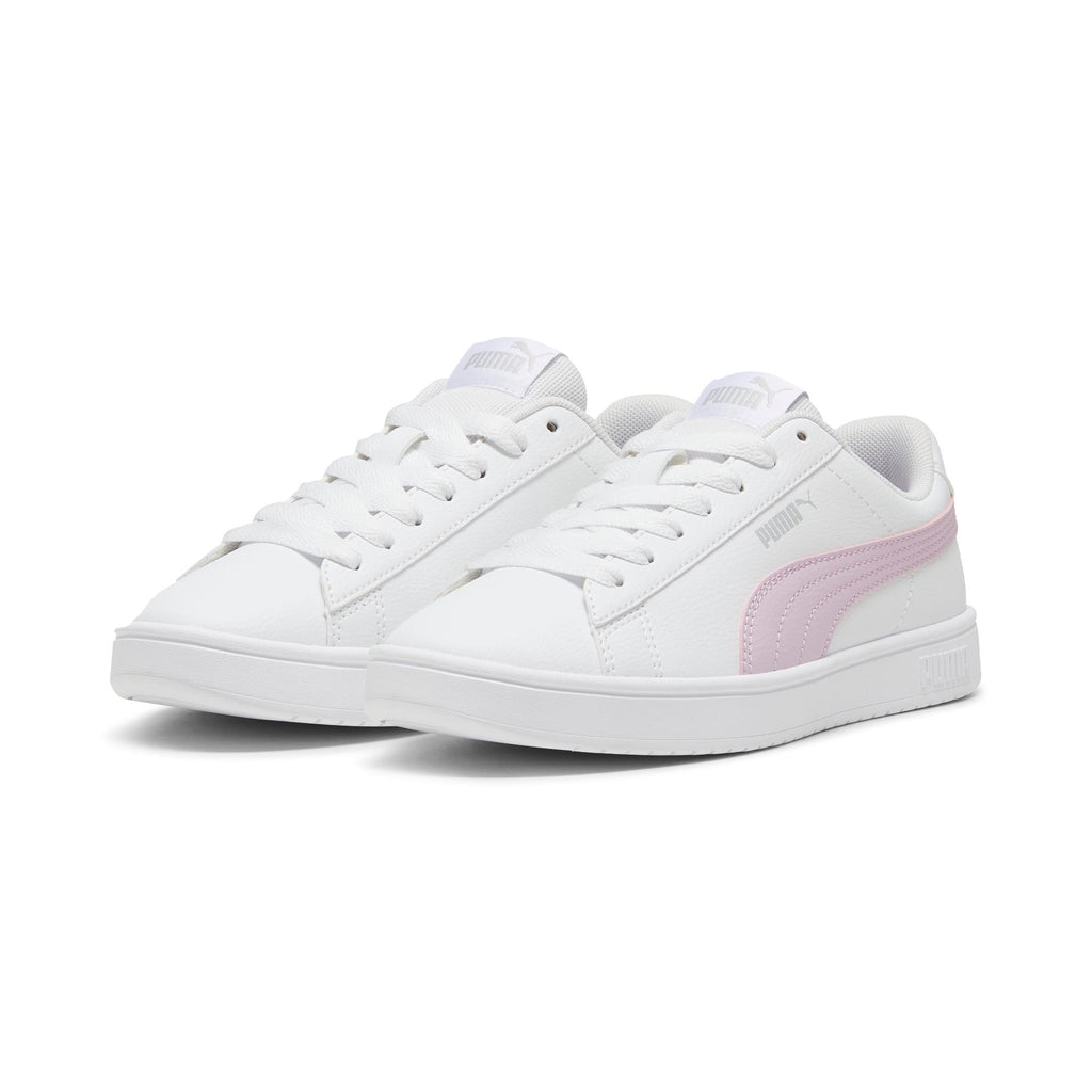 Sneakers bianche da ragazza con logo rosa Puma Rickie Classic