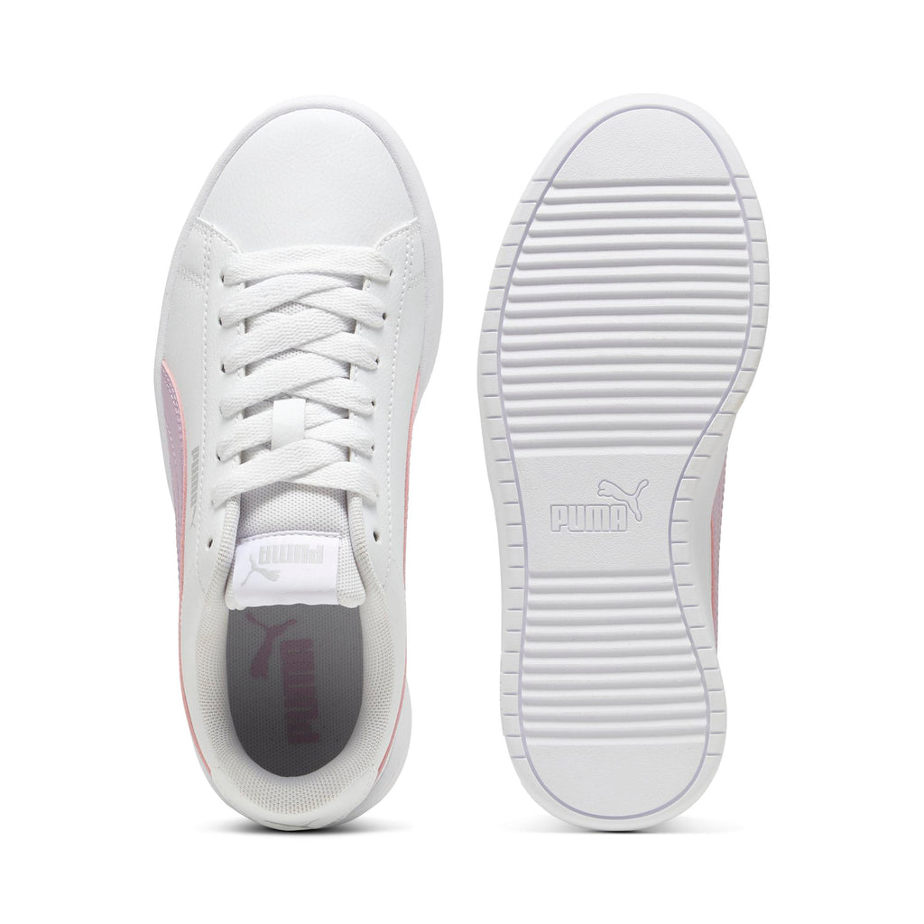 Sneakers bianche da ragazza con logo rosa Puma Rickie Classic