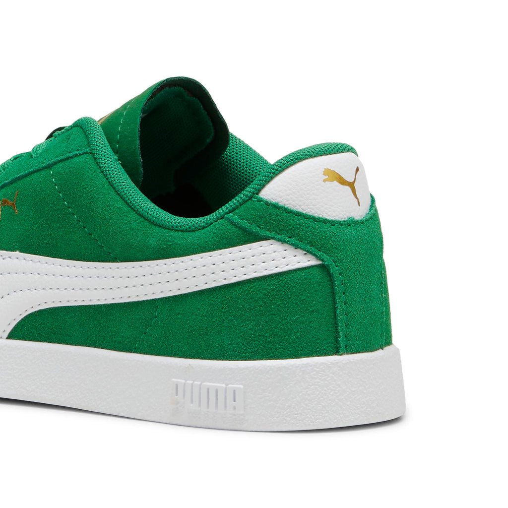 Sneakers casual verdi da ragazzo e ragazza in pelle effetto scamosciato Puma Club II