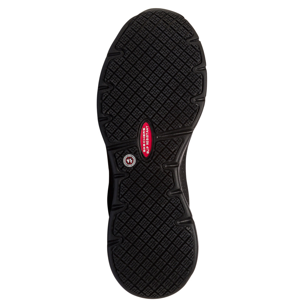 Scarpe antinfortunistiche nere da Uomo in pelle Skechers Work Arch Fit
